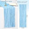 20 Pack Light Blue Cheesecloth Table Runner 10FT, Boho Gauze Table Runner Long Romantic Sheer Fabric Cheese Cloth Table Runners for Wedding Bridal Shower Party Spring Easter Decor(21.5x120Inch) view 2