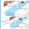 20 Pack Light Blue Cheesecloth Table Runner 10FT, Boho Gauze Table Runner Long Romantic Sheer Fabric Cheese Cloth Table Runners for Wedding Bridal Shower Party Spring Easter Decor(21.5x120Inch) view 4