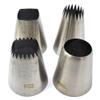 Tumtanm Large Piping Nozzles, 4Pcs #9FT #F02#F06#R22L Stainless Steel Seamless Icing Piping Nozzle Tip Set for Cupcakes and Baking view 1