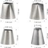 Tumtanm Large Piping Nozzles, 4Pcs #9FT #F02#F06#R22L Stainless Steel Seamless Icing Piping Nozzle Tip Set for Cupcakes and Baking view 3