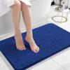 OLANLY Small Bathroom Rugs 24x16, Extra Soft Absorbent Chenille Bath Rugs, Rubber Backing Quick Dry, Machine Washable Bath Mats for Bathroom Floor, Tub and Shower, Home Decor Accessories, Royal Blue view 1