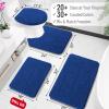 OLANLY Small Bathroom Rugs 24x16, Extra Soft Absorbent Chenille Bath Rugs, Rubber Backing Quick Dry, Machine Washable Bath Mats for Bathroom Floor, Tub and Shower, Home Decor Accessories, Royal Blue view 2