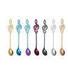 7PCS Guitar Dessert Spoons Coffee Teaspoons Set,Stainless Steel Colorful Musical Note Latte IceCream,Cute Demitasse Tea Scoop for Stirring Drink Home Gifts Deco (Musical Note) view 1