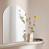 Arched White Bathroom Mirror,20 x 30 Inch Arch Wall Mirror with Wood Frame,Vanity Modern Tempered Glass Mirror for Bedroom,Entryway,Living Room view 1