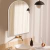 Arched White Bathroom Mirror,20 x 30 Inch Arch Wall Mirror with Wood Frame,Vanity Modern Tempered Glass Mirror for Bedroom,Entryway,Living Room view 2