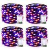 JMEXSUSS 4 Pack 50 LED Orange and Purple Halloween Lights view 1