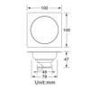 UUNVTOSU Shower Drain Brushed Floor Drain Stainless Steel Square 4 Inches Shower Floor Drain with Removable Cover Grate Bathroom Shower Waste Drain Sinks view 3