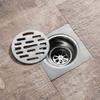 UUNVTOSU Shower Drain Brushed Floor Drain Stainless Steel Square 4 Inches Shower Floor Drain with Removable Cover Grate Bathroom Shower Waste Drain Sinks view 4