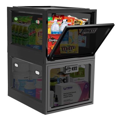 2 Pack Large Medicine Lock Box for Safe Medication, Lockable Storage Box for Fridge/Snacks Food, Phone Lock Boxes with Combination Code for Home/Dorms/Office Storage Lockers