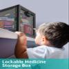 2 Pack Large Medicine Lock Box for Safe Medication, Lockable Storage Box for Fridge/Snacks Food, Phone Lock Boxes with Combination Code for Home/Dorms/Office Storage Lockers view 2