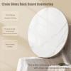 GJVBGA Modern White Round Marble Table Natural Pine Wood Pedestal Dining Table Fashion Kitchen Table Coffee Table Restaurant Furniture(Size:80 * 75cm,Color:Light Wood) view 4