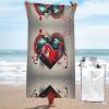 DRTGEDS Treble Love and Music Classic Beach Towels Oversized 32 X 52 Inches, Ultra Absorbent and Low Lint Pool Towels for Adults view 1