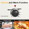 26Qt Turkey Roaster Oven Buffet with Self-Basting Lid, 1450W Stainless Steel Electric Roaster Oven with Cool-Touch Handles, Removable Pan and Rack, White view 3
