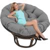 Cushions Papasan Chair Cushion, Thick Chair Cushion Pad for Outdoor Egg Chair Saucer Chair Rattan Swivel Chair Swing Chair Hanging Chair Indoor and Outdoor ( Color : Dark gray , Size : 90x90cm ) view 1