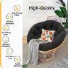 Cushions Papasan Chair Cushion, Thick Chair Cushion Pad for Outdoor Egg Chair Saucer Chair Rattan Swivel Chair Swing Chair Hanging Chair Indoor and Outdoor ( Color : Dark gray , Size : 90x90cm ) view 2