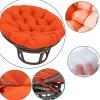 Cushions Papasan Chair Cushion, Thick Chair Cushion Pad for Outdoor Egg Chair Saucer Chair Rattan Swivel Chair Swing Chair Hanging Chair Indoor and Outdoor ( Color : Dark gray , Size : 90x90cm ) view 4