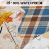MEHOFOND Fall Gnome Shower Curtain Hello Fall Pumpkin Maple Leaves Buffalo Check Plaid Shower Curtain for Bathroom Autumn Harvest Thanksgiving Sunflower Home Bathtub Decor Waterproof Fabric 72x72 Inch view 4