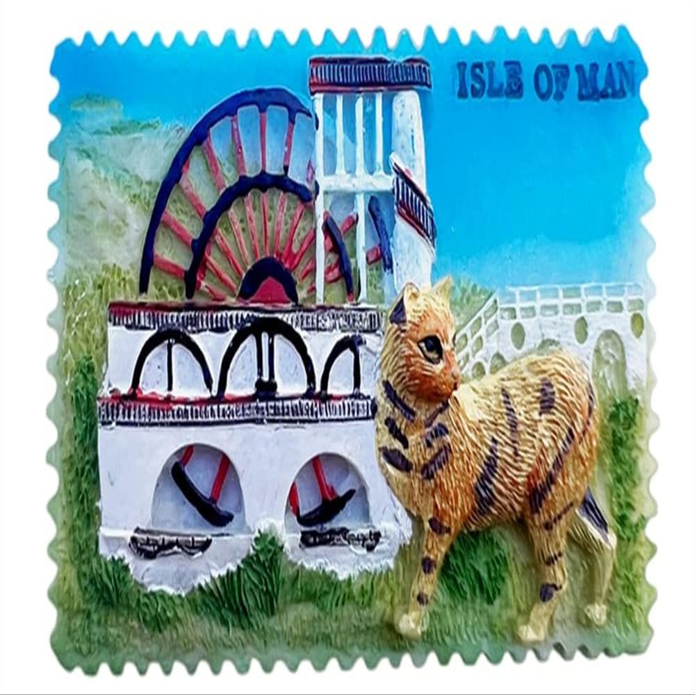 3D Isle of Man United Kingdom Fridge Magnet Tourist Souvenir Kitchen Refrigerator Magnet Decoration Hand Painted Craft