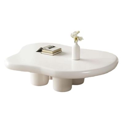 UINGBPXT Creative Cloud Coffee Table Irregular End Table Cute Modern Tea Table Sofa Table with 4 Legs Floor Tables 39.37 in Low Table