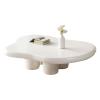 UINGBPXT Creative Cloud Coffee Table Irregular End Table Cute Modern Tea Table Sofa Table with 4 Legs Floor Tables 39.37 in Low Table view 1