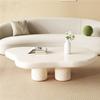 UINGBPXT Creative Cloud Coffee Table Irregular End Table Cute Modern Tea Table Sofa Table with 4 Legs Floor Tables 39.37 in Low Table view 2