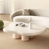UINGBPXT Creative Cloud Coffee Table Irregular End Table Cute Modern Tea Table Sofa Table with 4 Legs Floor Tables 39.37 in Low Table view 4