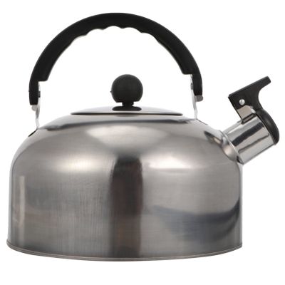 ABOOFAN Whistling Tea Kettle Stainless Steel Stove Top Whistling Water Kettle Hot Water Boiler Pot with Ergonomic Handle 2L Silver, 18.50X18.50X18.00CM