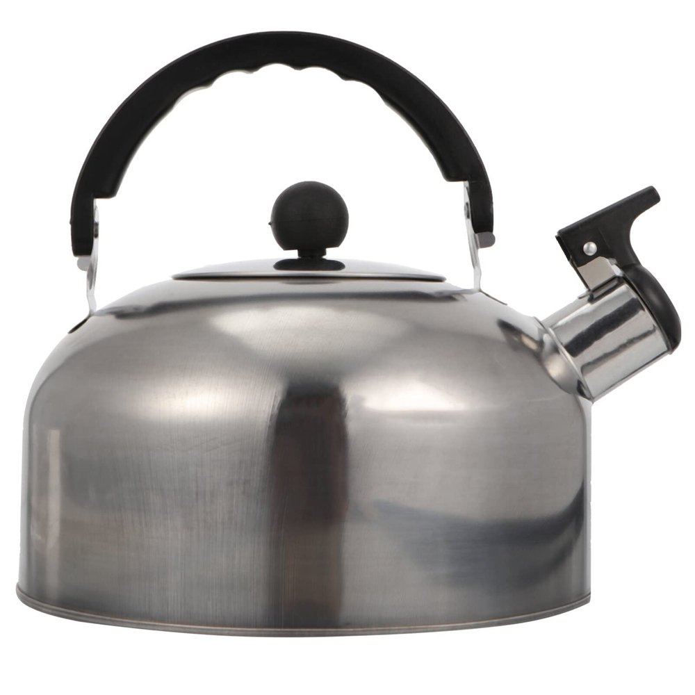 ABOOFAN Whistling Tea Kettle Stainless Steel Stove Top Whistling Water Kettle Hot Water Boiler Pot with Ergonomic Handle 2L Silver, 18.50X18.50X18.00CM