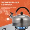 ABOOFAN Whistling Tea Kettle Stainless Steel Stove Top Whistling Water Kettle Hot Water Boiler Pot with Ergonomic Handle 2L Silver, 18.50X18.50X18.00CM view 4