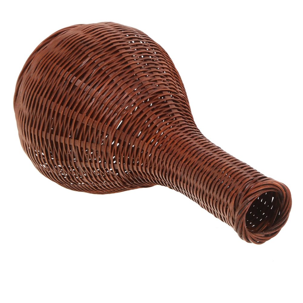 Alipis Rattan Vase, Country Style Woven Plant Basket Rustic Flower Vase, Hand Woven Dried Flower Vase, Seaweed Weave Basket for Home Wedding Centerpiece Brown