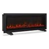 Pemberly Row 65" Metal and Glass Wall Mounted Electric Fireplace Insert in Black view 1