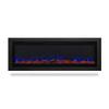 Pemberly Row 65" Metal and Glass Wall Mounted Electric Fireplace Insert in Black view 4