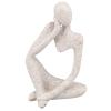 Sunicon Thinker Statues and Sculptures, Resin Thinker Statue Ornaments Abstract Thinker Figure Thinker Style Decoration for Living Room Office Book Shelf (Sandstone Right) view 1