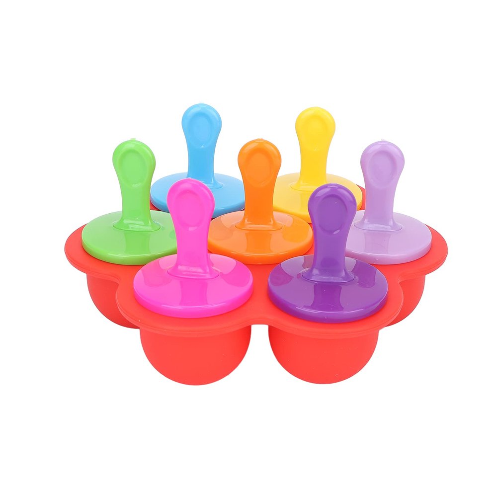 ZJchao Face Massage, Ice Roller Massager Reusable Silicone Ice Tray Fine Lines Removal Facial Beauty Ice Roller Ice Roller Cold Care Tools (Red)