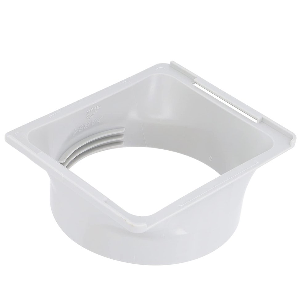 5.9 inch Portable Air Conditioner Exhaust Hose Coupler, Thread Design ABS Square to Round AC Unit Tube Connector Mobile Accessories and Parts Window Adapter (Square)