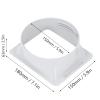5.9 inch Portable Air Conditioner Exhaust Hose Coupler, Thread Design ABS Square to Round AC Unit Tube Connector Mobile Accessories and Parts Window Adapter (Square) view 2