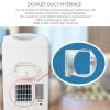 5.9 inch Portable Air Conditioner Exhaust Hose Coupler, Thread Design ABS Square to Round AC Unit Tube Connector Mobile Accessories and Parts Window Adapter (Square) view 3