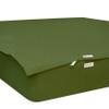 Zip-On Fitted Sheet Set - Includes 1 Fitted Sheet Base and 2 Zip-On Sheets - Designed for Mattresses with Up to 12" Inch Deep Pockets Full XL Size - 600 TC - Olive Green Color view 2