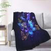 Butterfly Blanket Throw Blanket for Bed Soft Cozy Fluffy Couch Blankets Fleece Blanket Throw Gifts for Women Men Girls Boys 60"x50" view 3