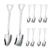 10 Pieces Retro Shovel Coffee Spoon Stainless Steel Silverware Dessert Spoon Watermelon Spoon Ice Cream Cake Spoon (Silver,10 pieces) view 1