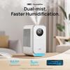 DREO Humidifiers for Bedroom, Top-filled Smart Quiet Cool Mist Humidifiers for Large Room Home, Oil Diffuser & Nightlight, 50Hours Runtime for Indoor Plants, with Alexa/Google, Grey view 2