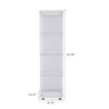 Acosure Glass Display Cabinet 4-Shelf,Curio Cabinets with Door,Floor Standing Bookshelf,Easy Assembly,for Bedroom Living Room Office,White (17.00" L x 14.70" W x 64.00" H) view 2