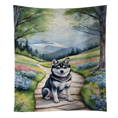Caroline's Treasures Alaskan Klee Kai Spring Garden Kitchen Towel Dish Cloths Guest Hand Towel Decorative Bathroom Towel for Face,Tea, Dishcloth, Kitchen and Bath