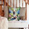 Caroline's Treasures French Bulldog Spring Path Throw Pillow Machine Washable, Indoor Outdoor Decorative Pillow for Couch, Bed or Patio, 14Hx14W view 3