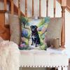 Caroline's Treasures Black Pug Spring Path Throw Pillow Machine Washable, Indoor Outdoor Decorative Pillow for Couch, Bed or Patio, 14Hx14W view 3