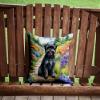 Caroline's Treasures Affenpinscher Spring Garden Throw Pillow Machine Washable, Indoor Outdoor Decorative Pillow for Couch, Bed or Patio, 14Hx14W view 2