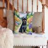 Caroline's Treasures Affenpinscher Spring Garden Throw Pillow Machine Washable, Indoor Outdoor Decorative Pillow for Couch, Bed or Patio, 14Hx14W view 3