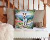 Caroline's Treasures Fox Terrier Spring Path Throw Pillow Machine Washable, Indoor Outdoor Decorative Pillow for Couch, Bed or Patio, 14Hx14W view 3