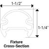 54" Lighted Closet Rod - Tunable-white, Aluminum Profile, Frosted Lens, White view 4