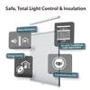 DEZ FURNISHINGS Cordless 1.5" Blackout Top Down Bottom Up Cellular Shade, Energy Saver, 55" W x 36" H, Gray Cloud view 4